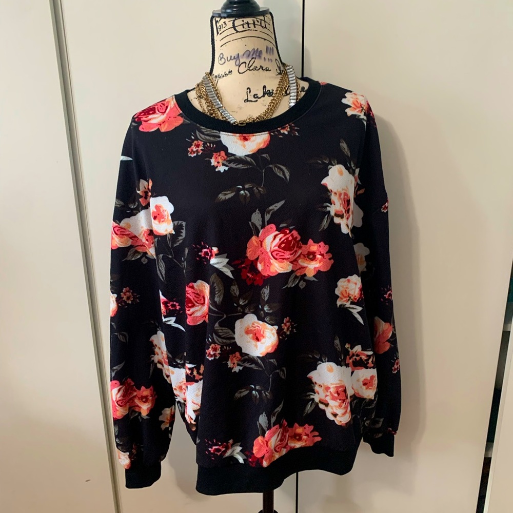 Shein floral long sleeve top